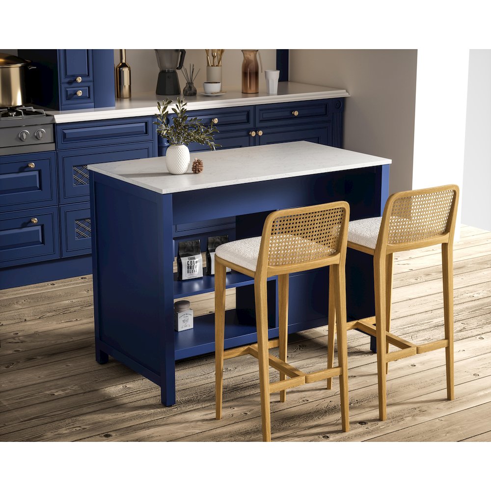 48 inch Kitchen Island in Blue. Picture 5