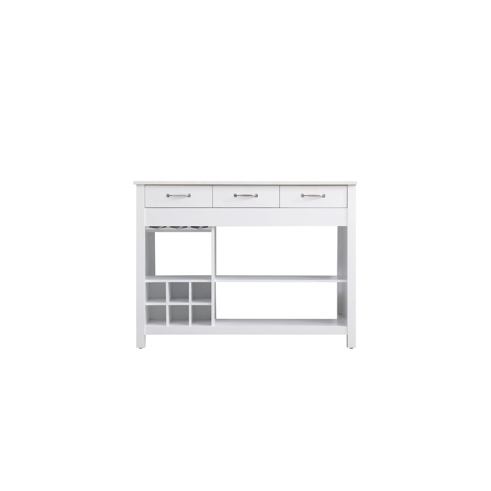 48 inch Kitchen Island in White. Picture 1