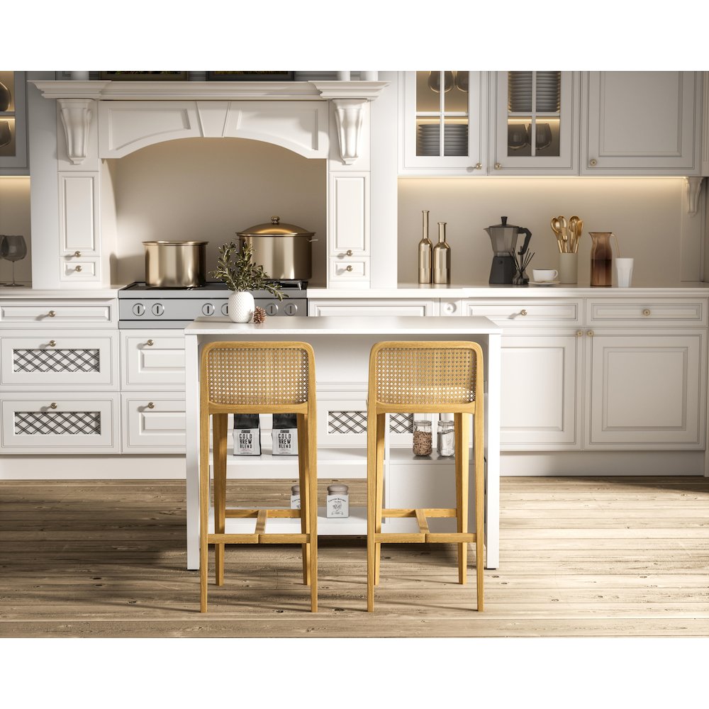 48 inch Kitchen Island in White. Picture 4