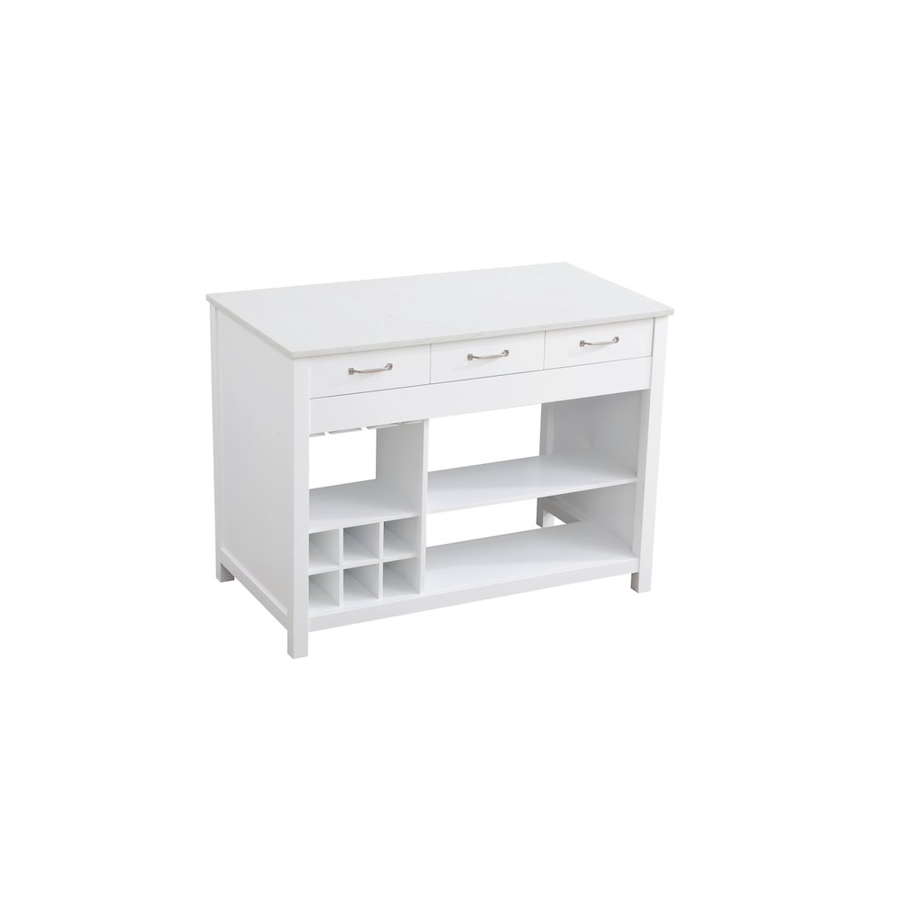 48 inch Kitchen Island in White. Picture 6