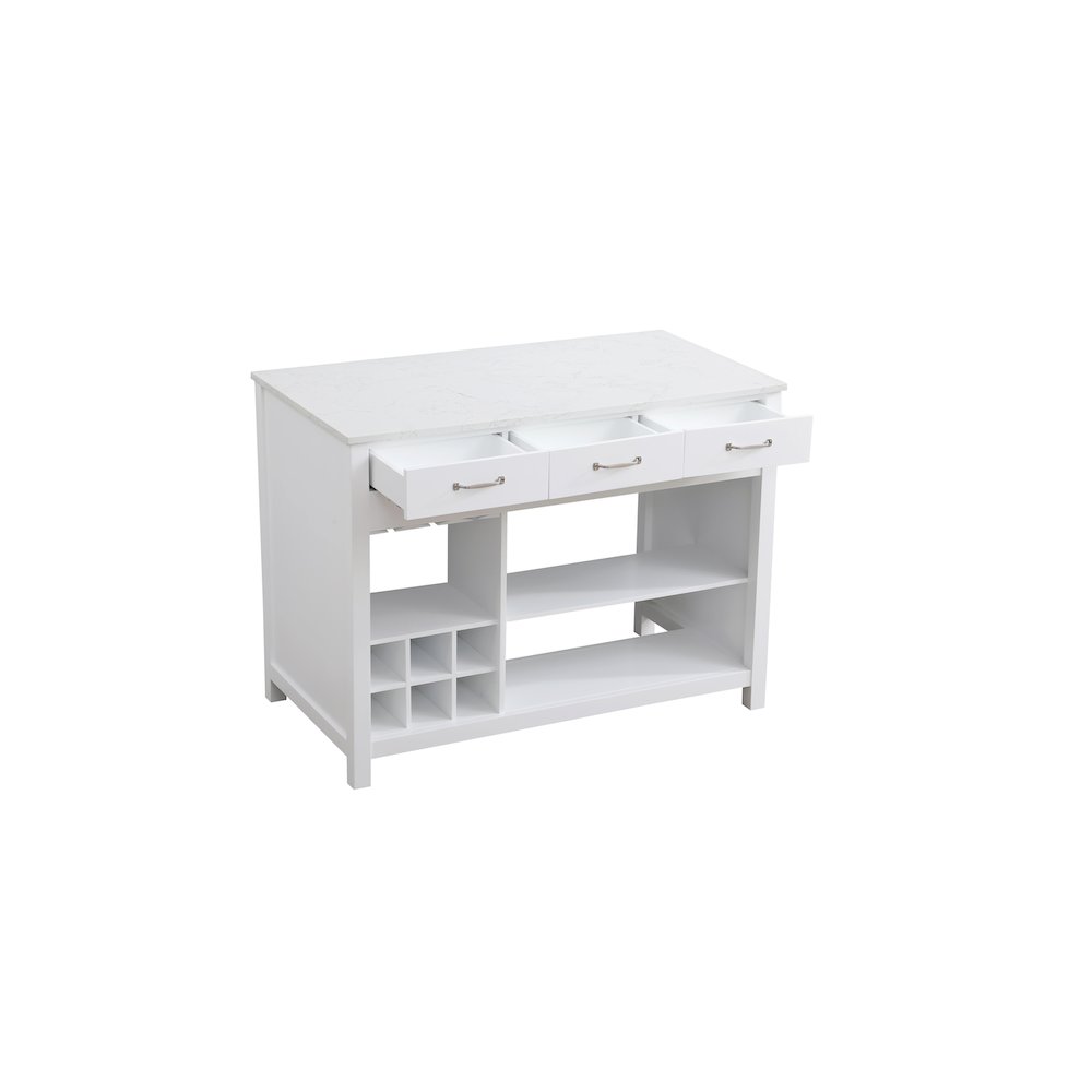 48 inch Kitchen Island in White. Picture 7