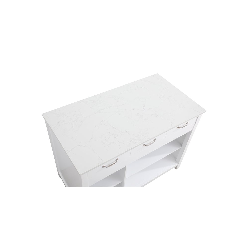 48 inch Kitchen Island in White. Picture 9