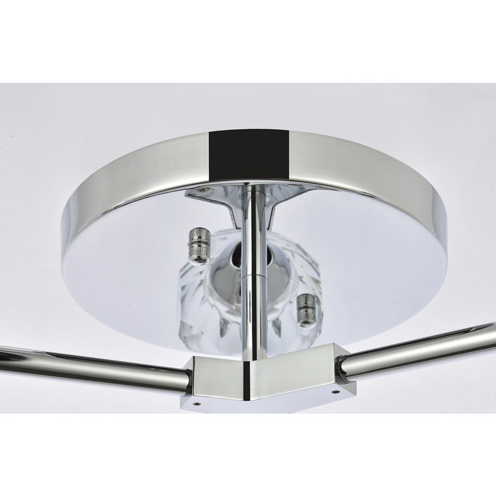 Zayne 3 Light Flush Mount in Chrome. Picture 5