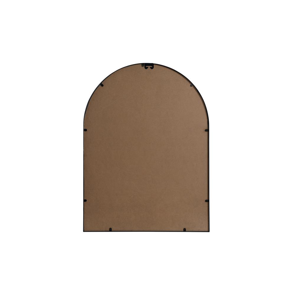 Metal Frame Arch Mirror 27x36 Inch in Black. Picture 8