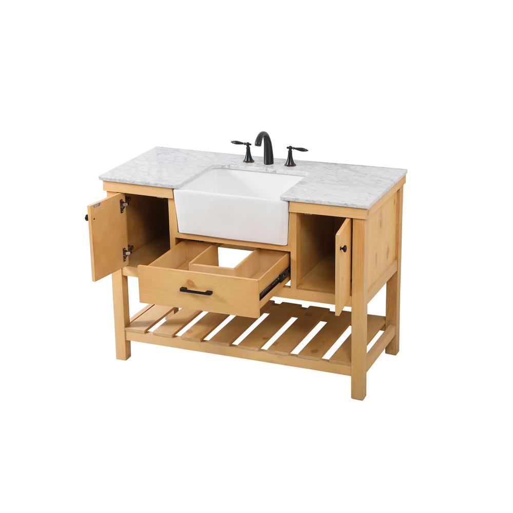 48 inch Single bathroom vanity in natural wood. Picture 9