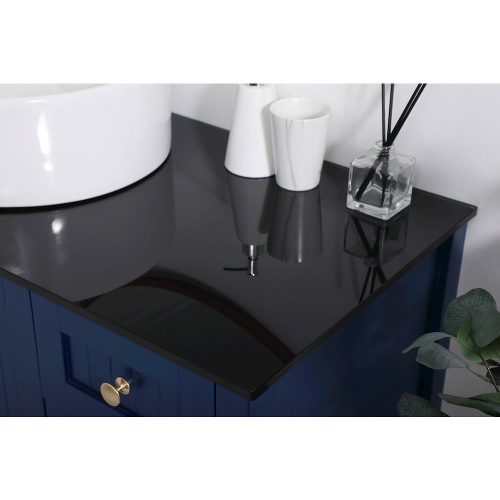 36 Inch Vessel Sink Bathroom Vanity In Blue. Picture 6