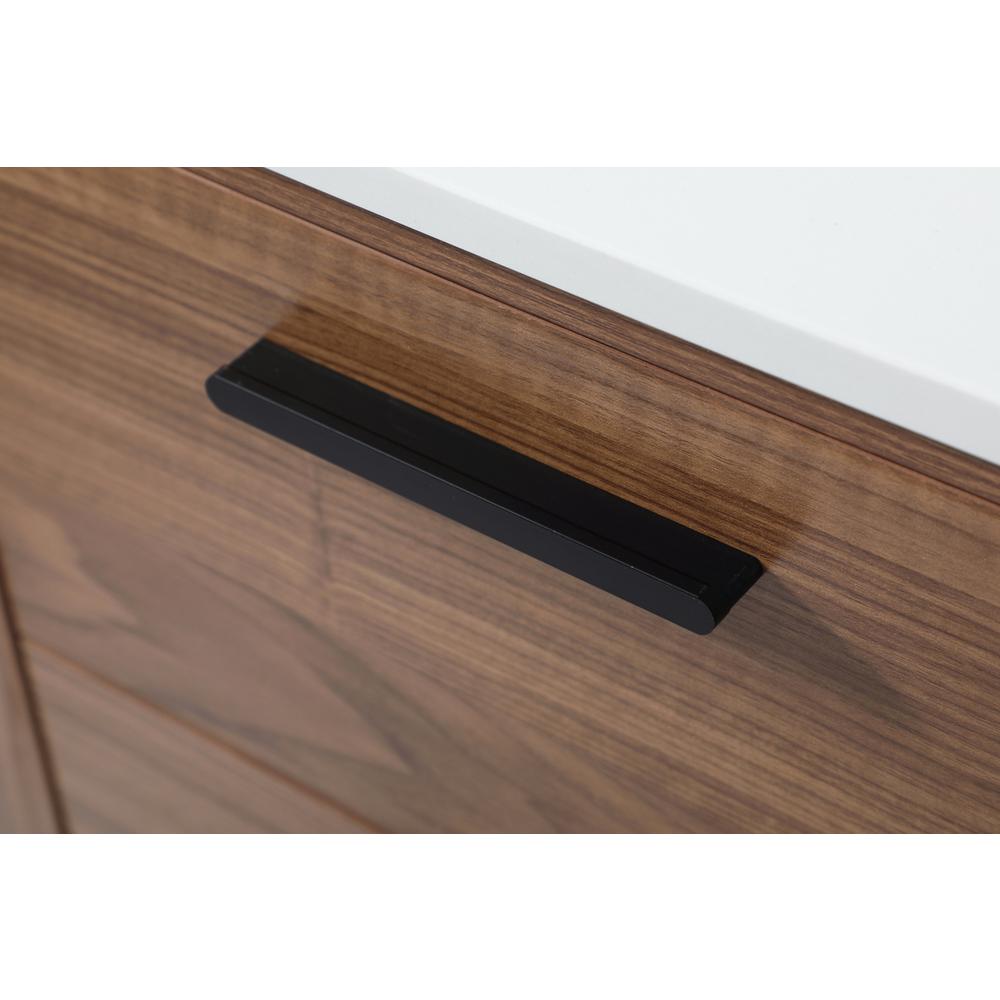 30 inch Single bathroom vanity in walnut brown with backsplash. Picture 12