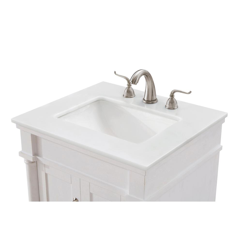 24 inch Single Bathroom vanity in Antique White. Picture 4