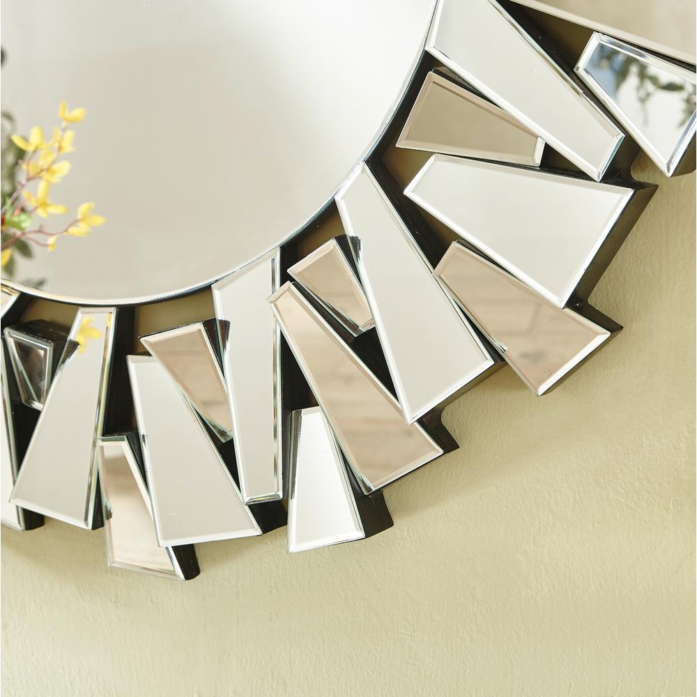 Sparkle 31.5 in. Contemporary Round Mirror in Clear. Picture 3