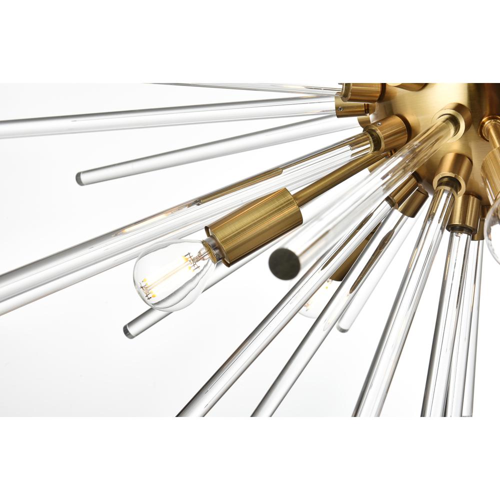 Sienna 32 inch crystal rod pendant in gold. Picture 5