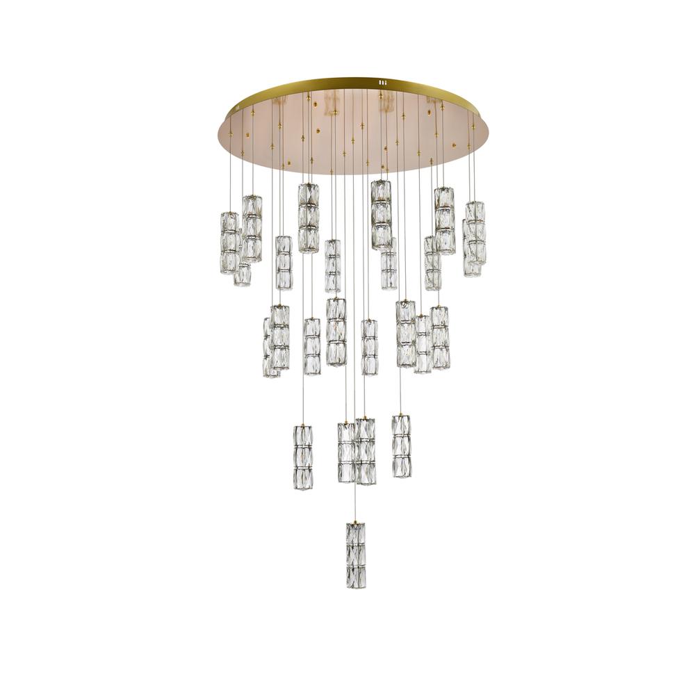 Polaris 42 inch LED chandelier in gold. Picture 6