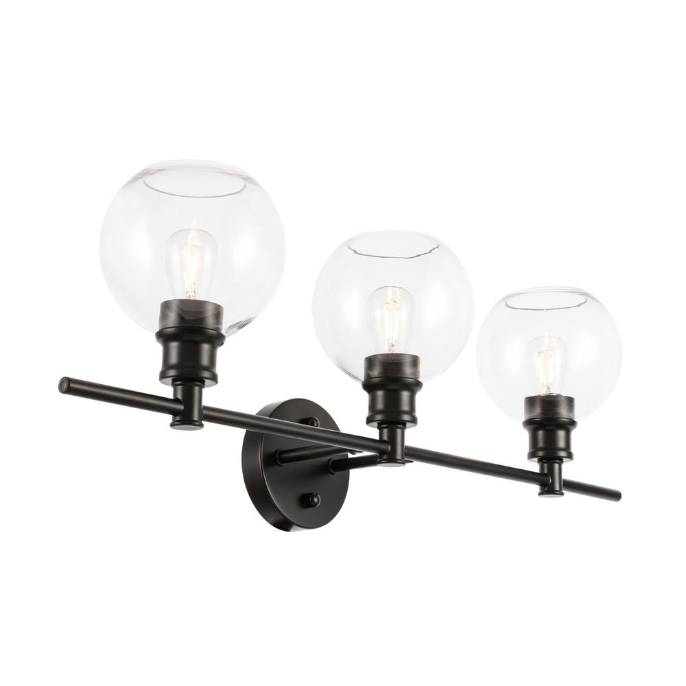 Collier 3 light Black and Clear glass Wall sconce. Picture 7