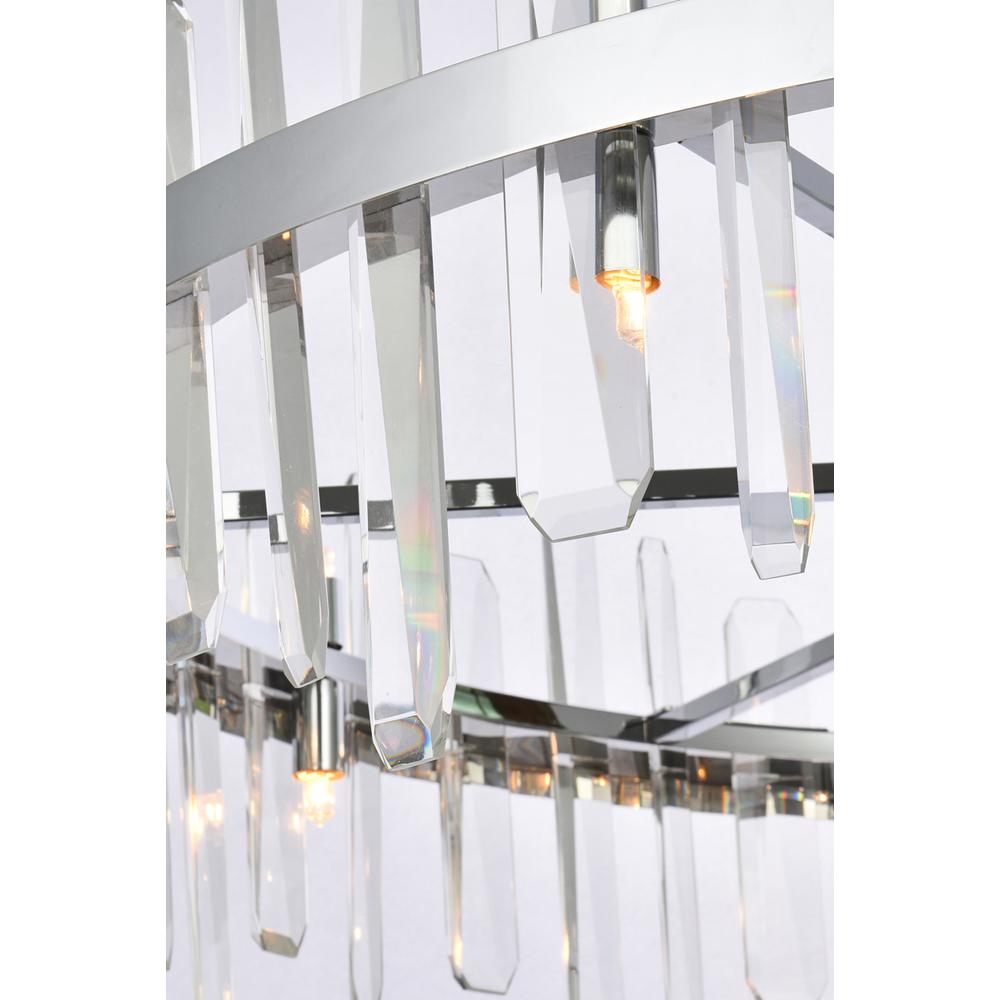 Serena 36 inch crystal round chandelier in chrome. Picture 3