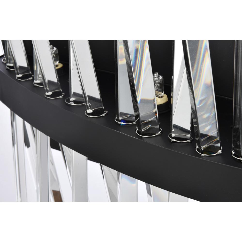 Serephina 24 inch crystal bath sconce in black. Picture 5