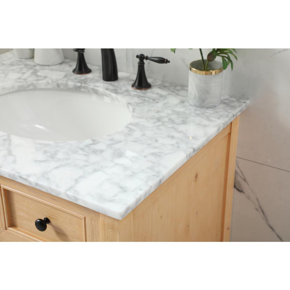 30 inch Single bathroom vanity in natural wood. Picture 5