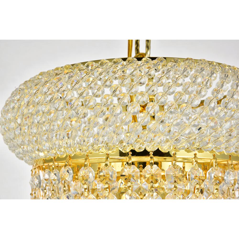 Primo 14 light Gold Chandelier Clear Royal Cut Crystal. Picture 3