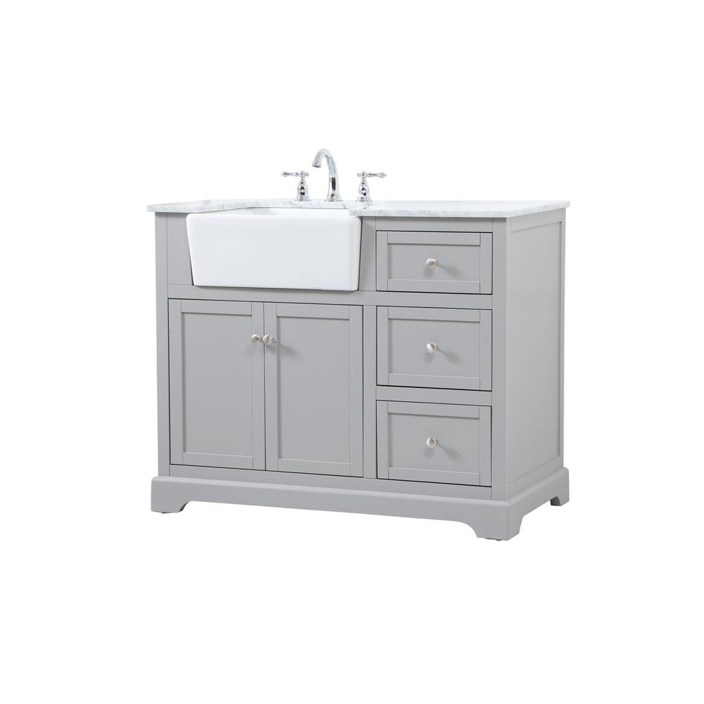 42 inch Single bathroom vanity in grey. Picture 7