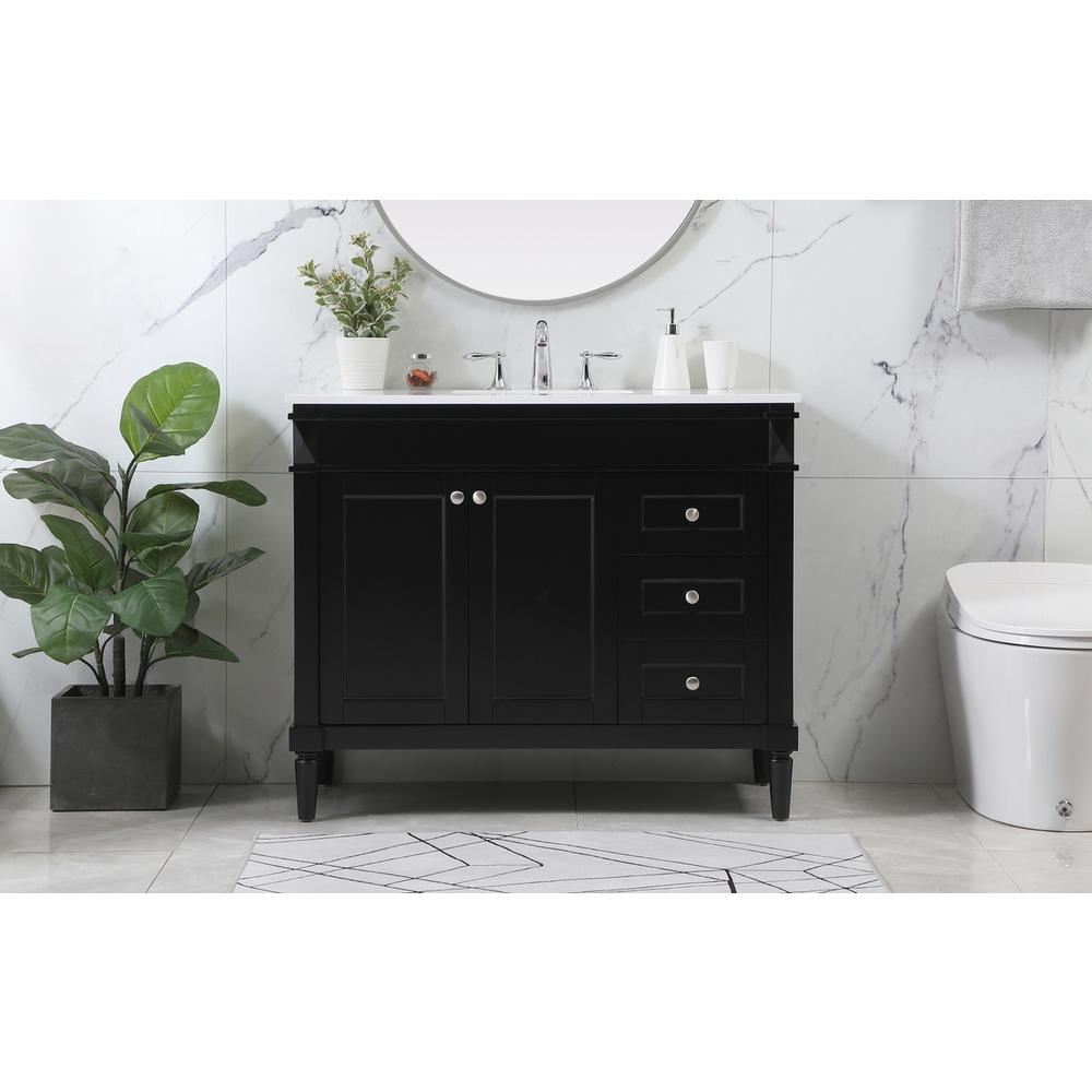 42 inch Single bathroom vanity in black. Picture 14