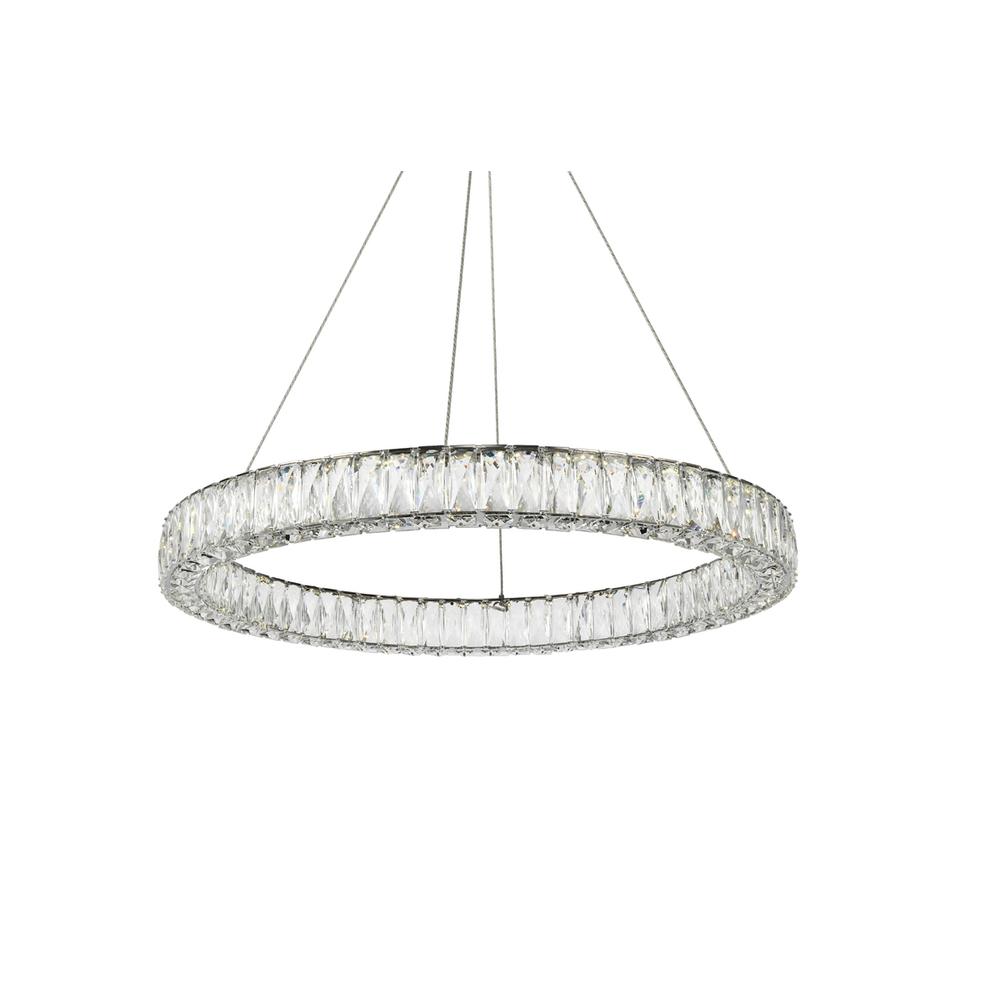 Monroe Integrated LED chip light Chrome Chandelier Clear Royal Cut Crystal. Picture 2