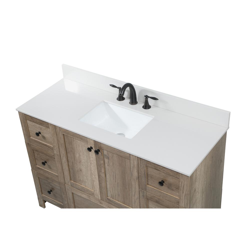 48 inch Single bathroom vanity in natural oak with backsplash. Picture 10