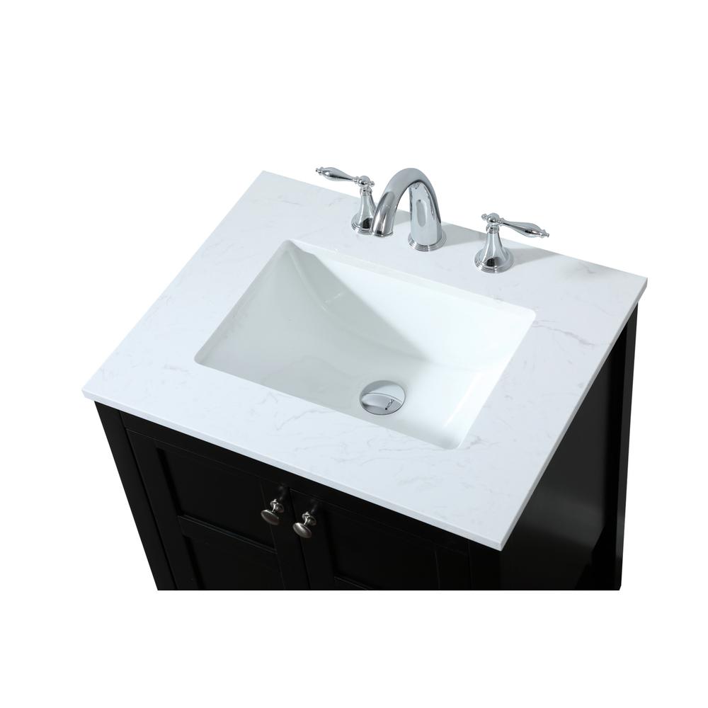 24 inch Single bathroom vanity in black. Picture 10