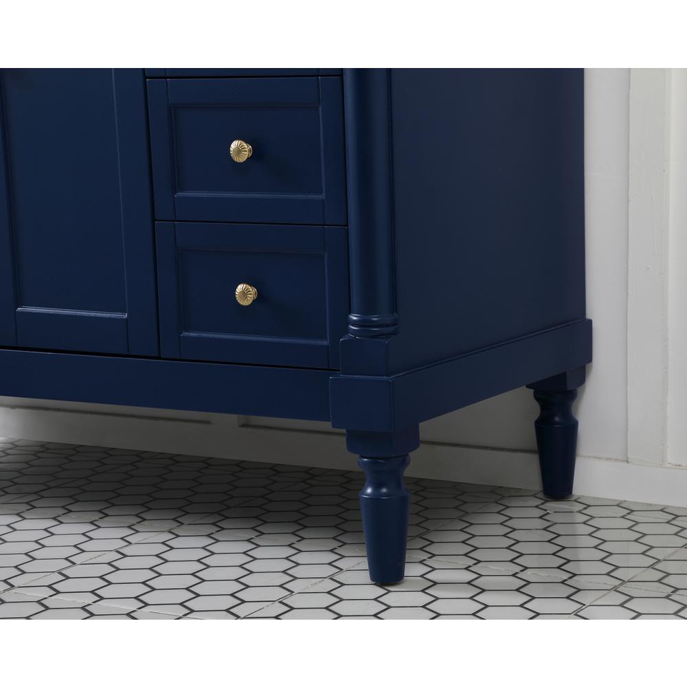 48 inch Single bathroom vanity in blue. Picture 6