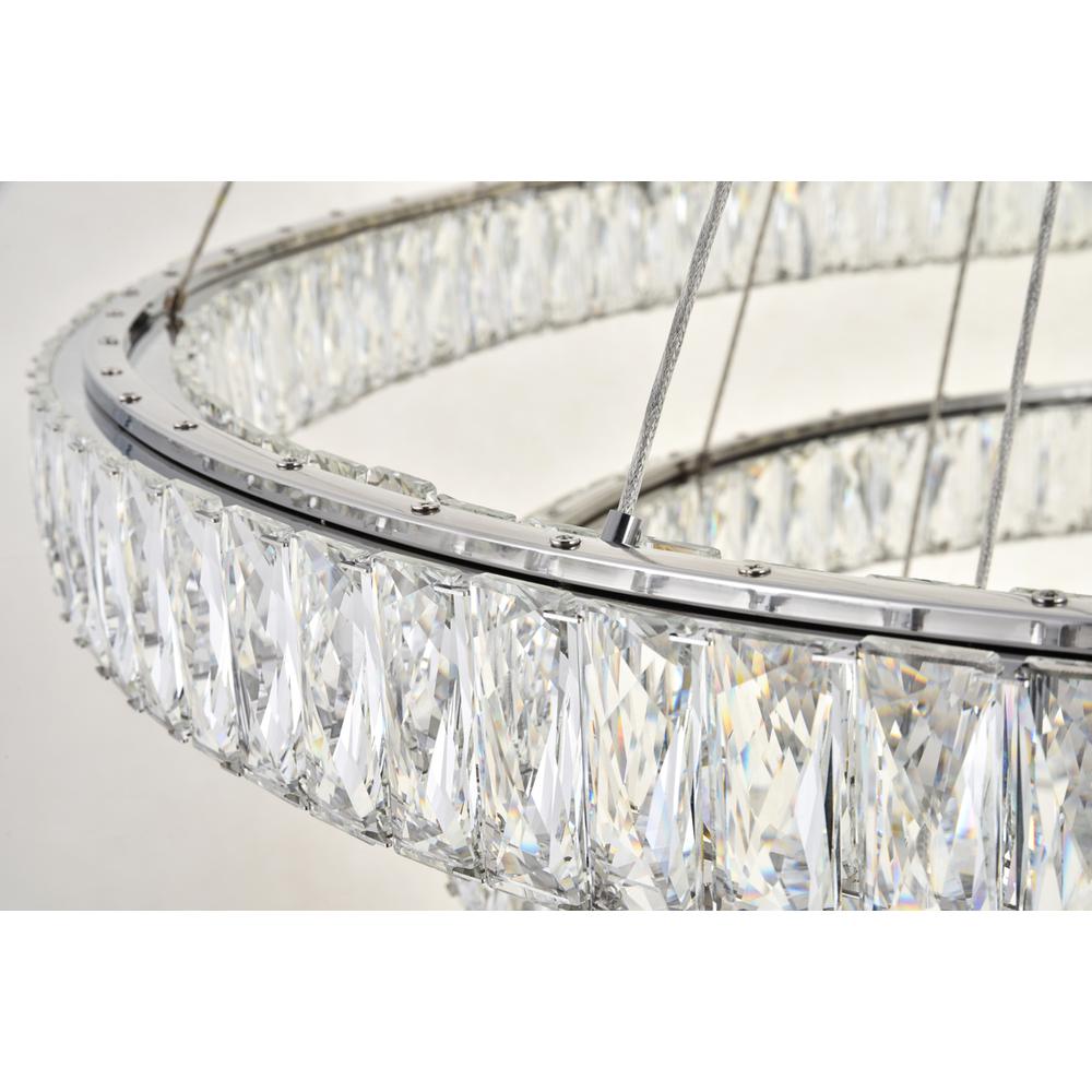 Monroe Integrated LED chip light Chrome Chandelier Clear Royal Cut Crystal. Picture 4