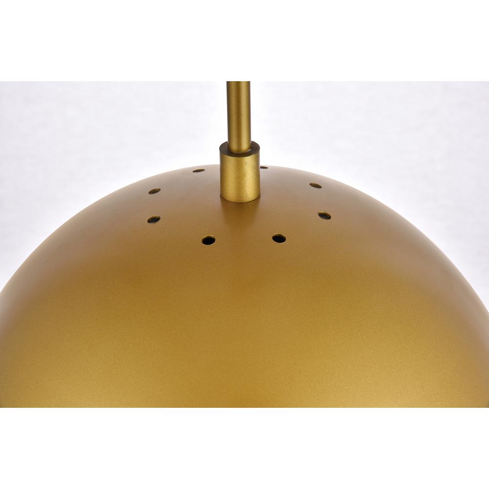 Eclipse 1 Light Brass Pendant With Frosted White Glass. Picture 5