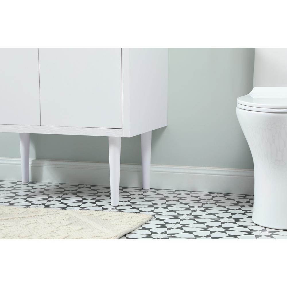30 inch Single bathroom vanity in white with backsplash. Picture 9