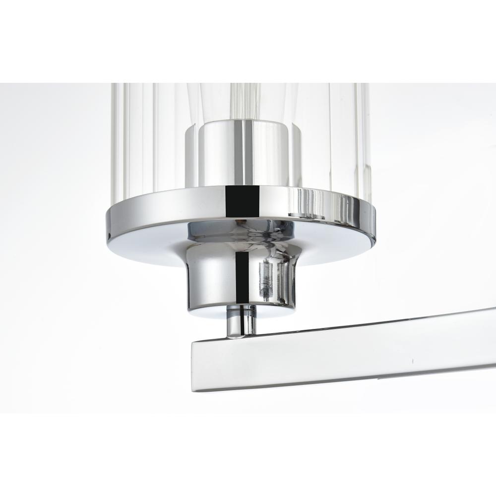 Saanvi 4 light Chrome and Clear Bath Sconce. Picture 5