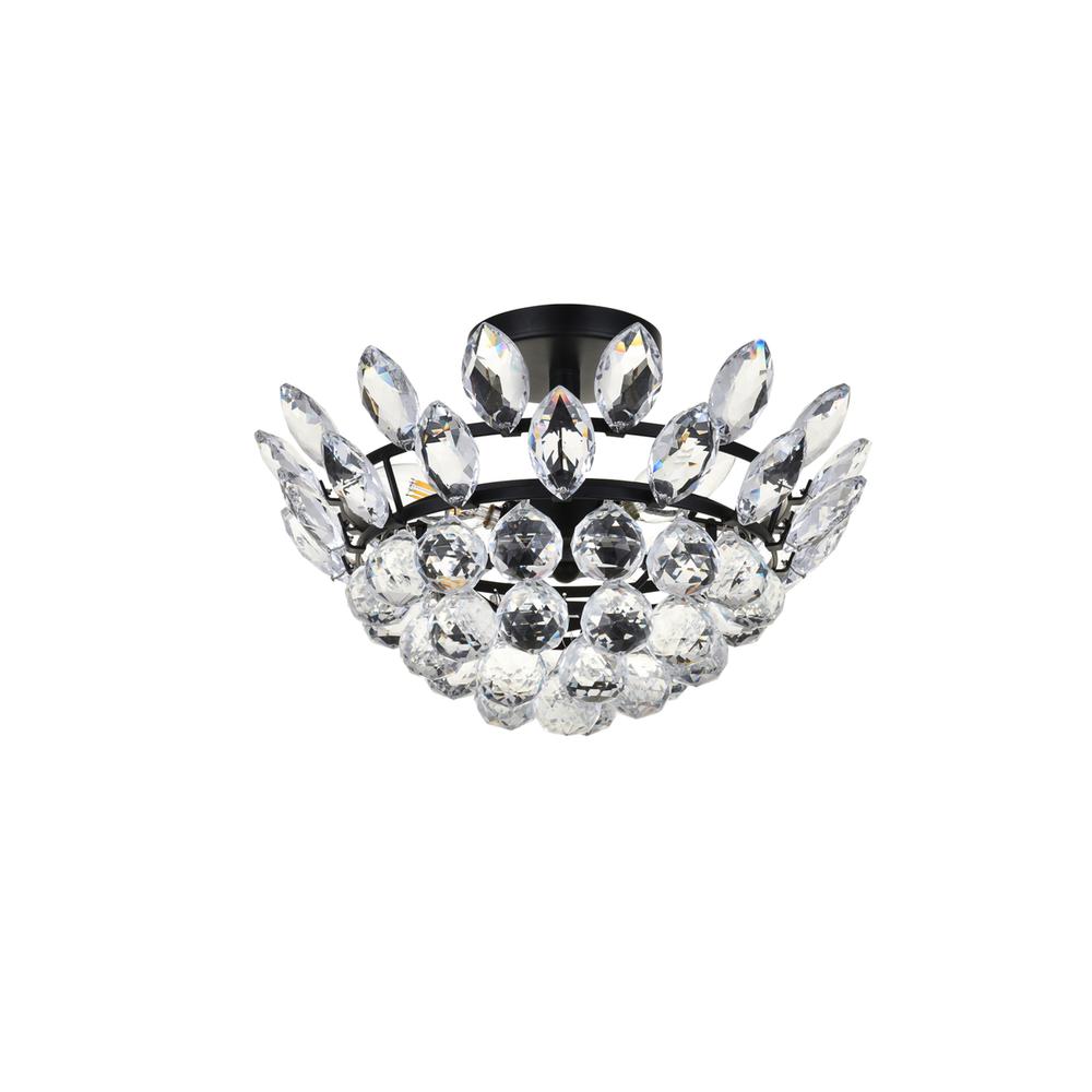 Emilia 14 inch flush mount in black. Picture 6