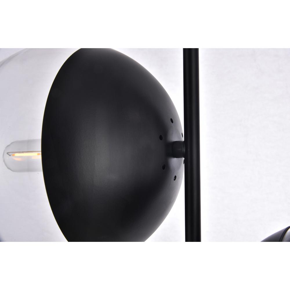 Eclipse 2 Lights Black Pendant With Clear Glass. Picture 4