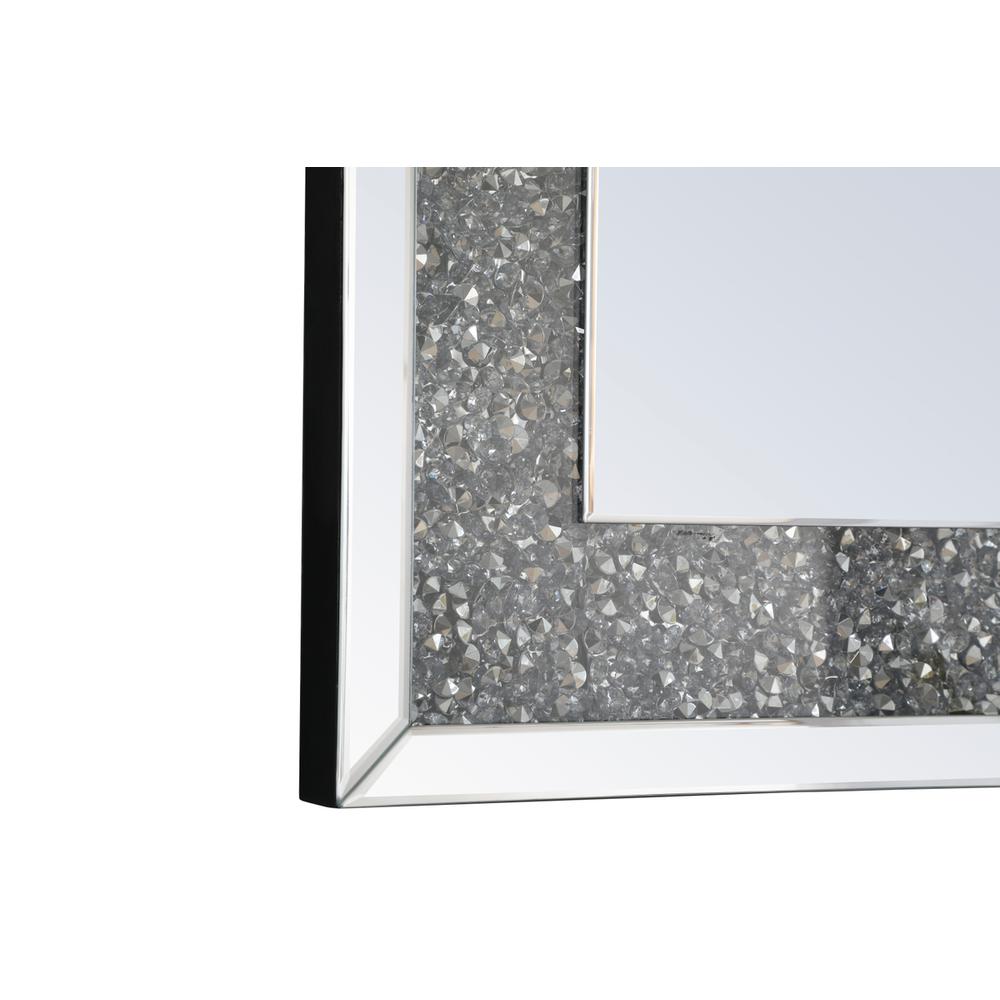 31.5 Inch Rectangle Crystal Mirror In Clear Finish. Picture 4