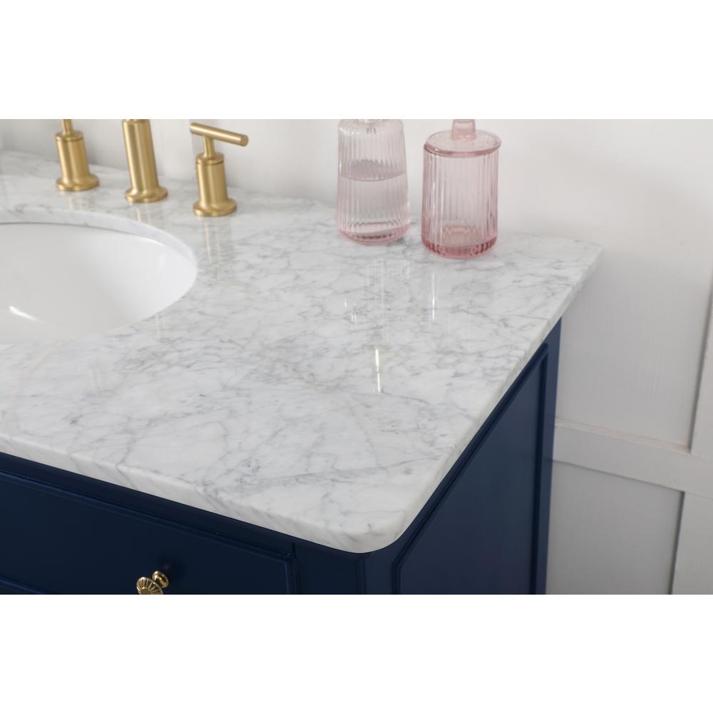 42 inch Single bathroom vanity in blue. Picture 5