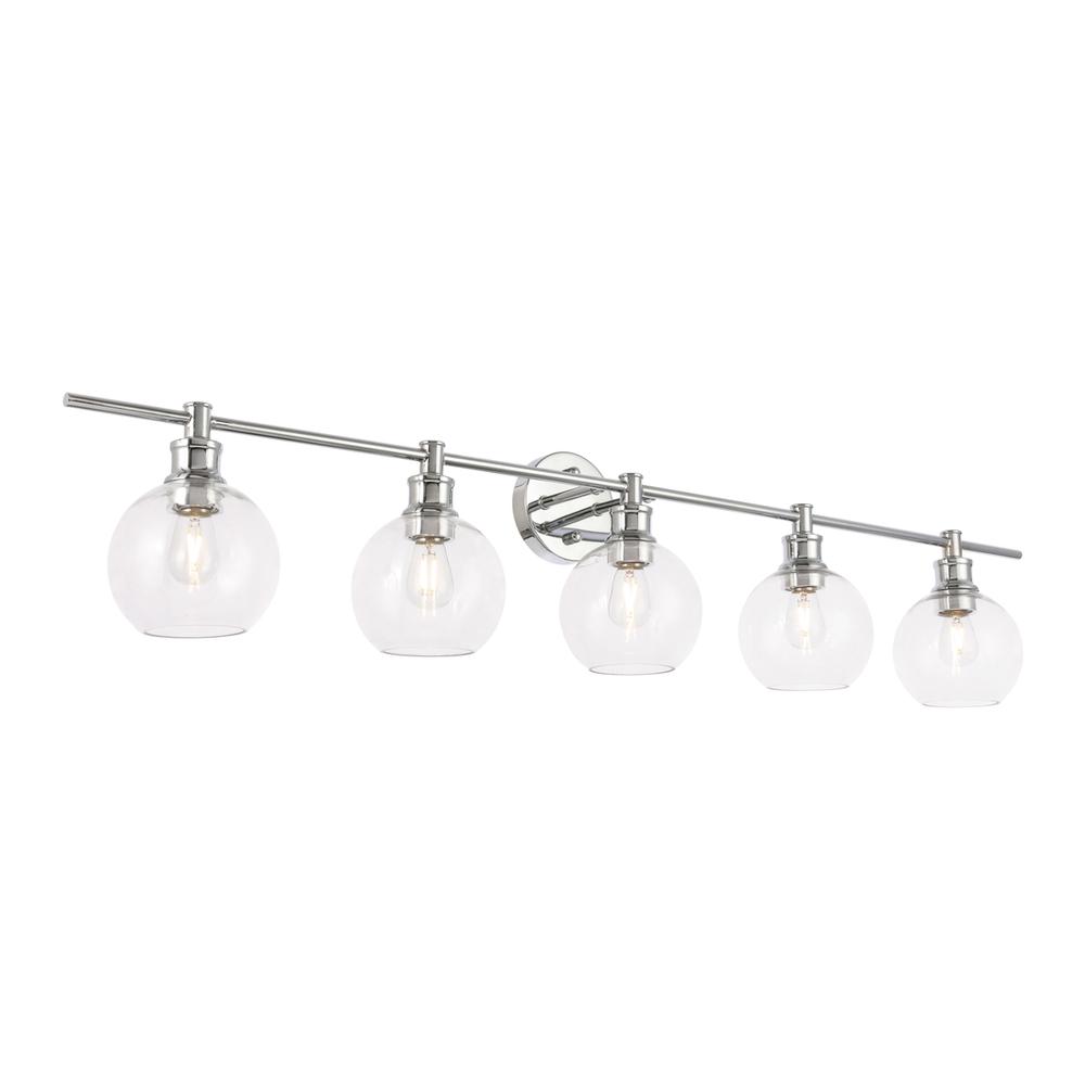 Collier 5 light Chrome and Clear glass Wall sconce. Picture 13