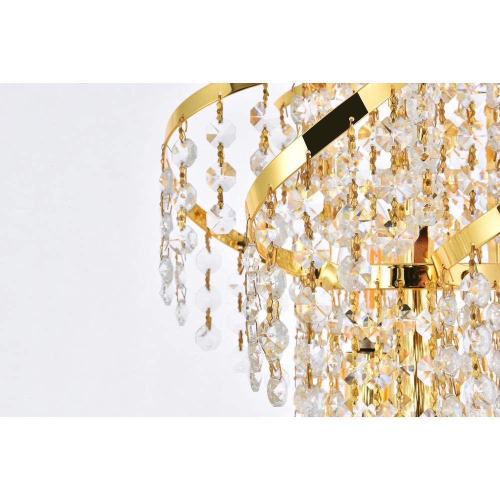 Belenus 6 light Gold Pendant Clear Royal Cut Crystal. Picture 5