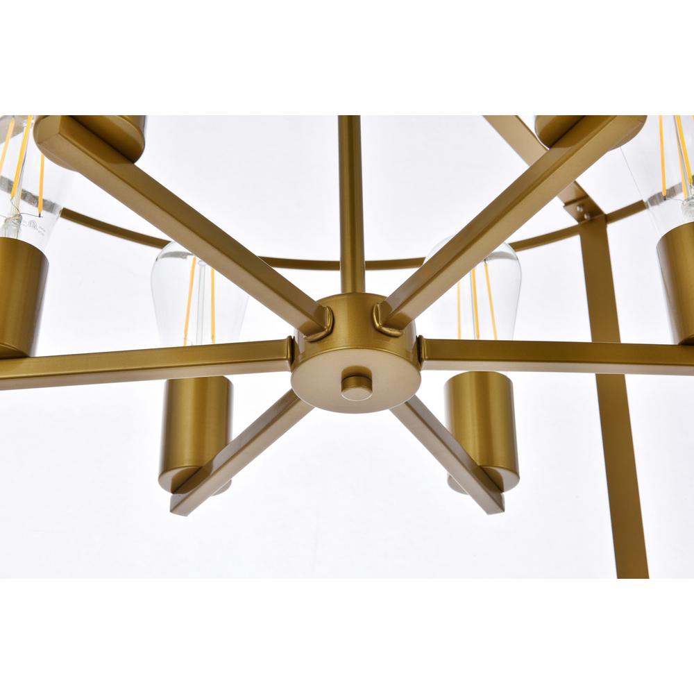 Agnys 6 lights pendant in brass. Picture 3