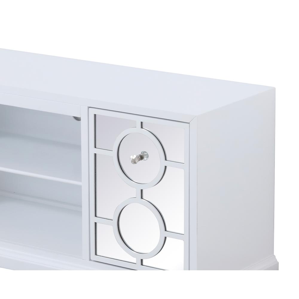 60 in. mirrored TV stand in white. Picture 4