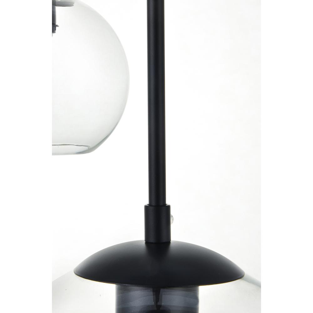 Baxter 7 Lights Black Pendant With Clear Glass. Picture 4