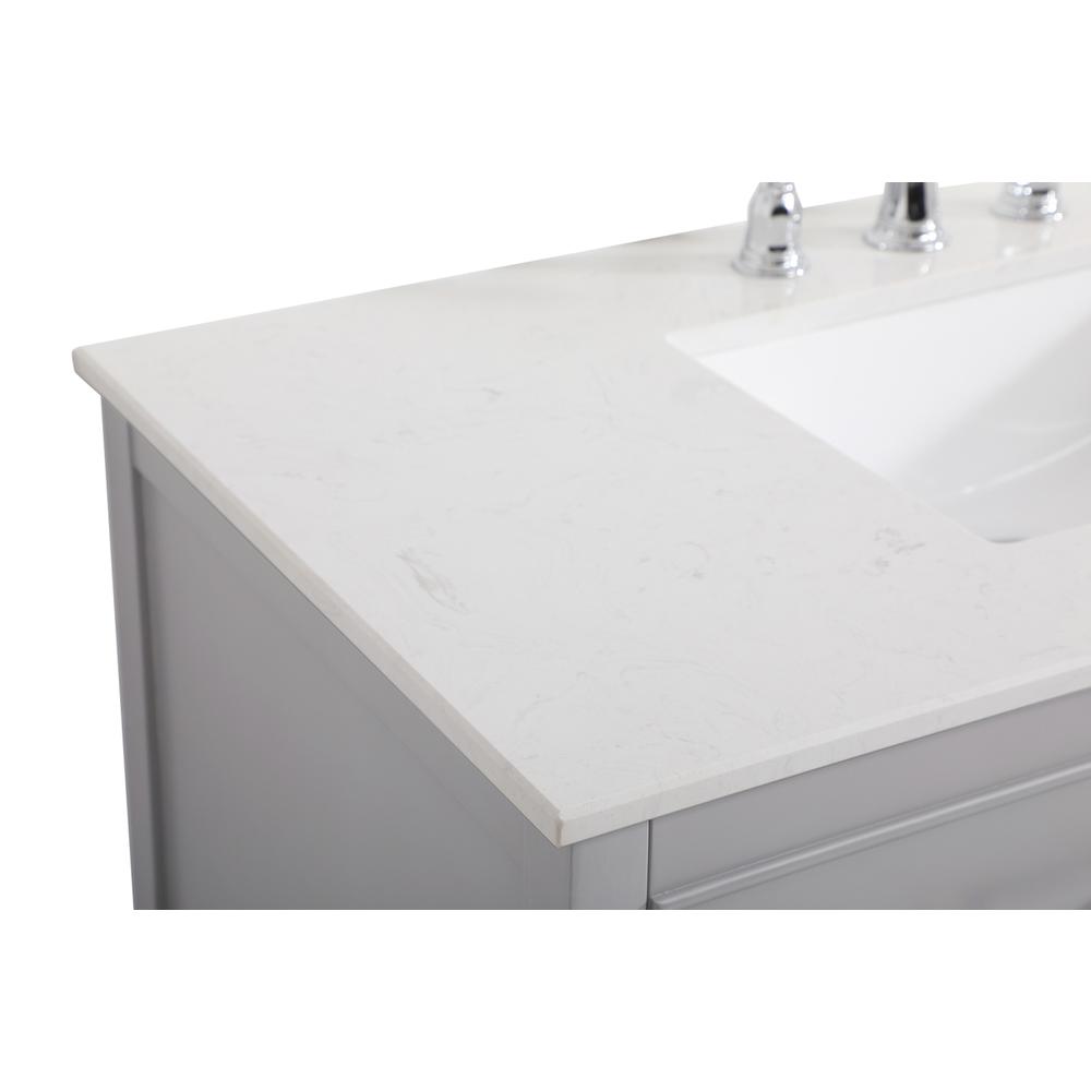 42 inch Single bathroom vanity in gray. Picture 11