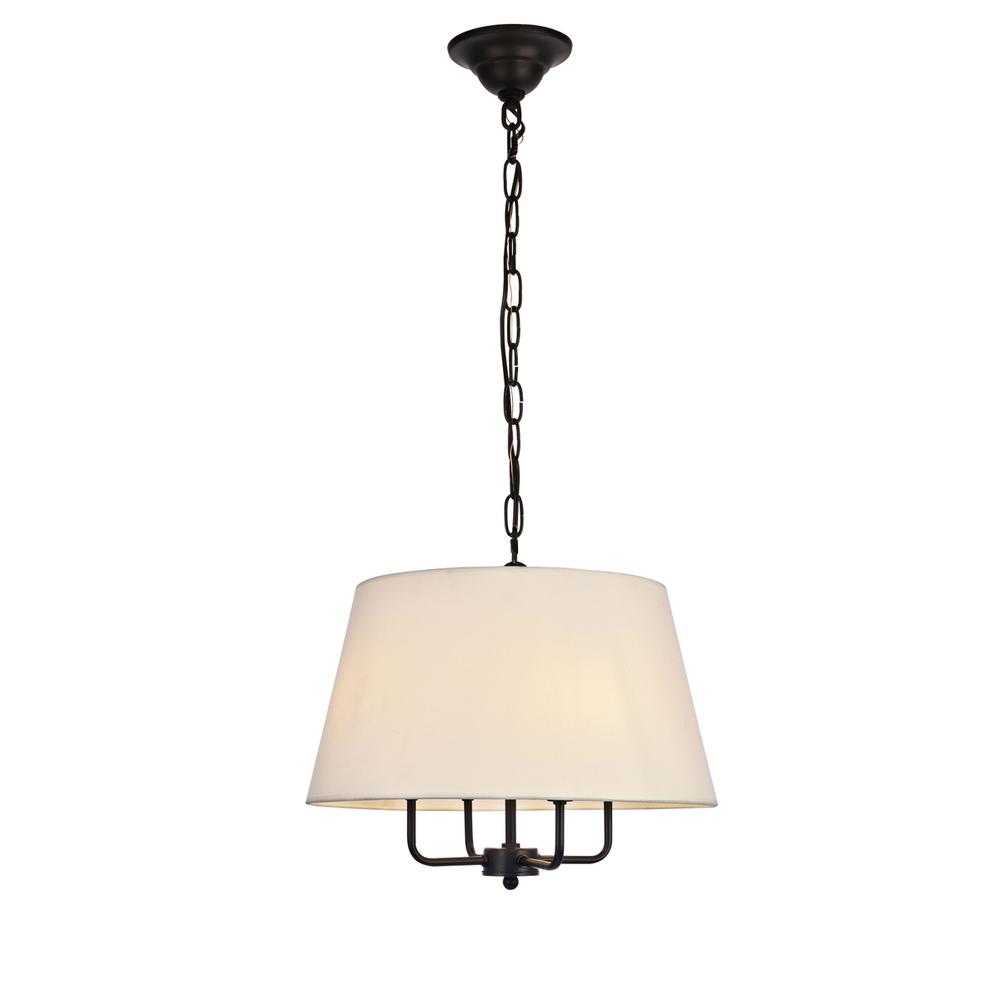 Maple Collection Pendant D17 H13.75 Lt:4 Black Finish. Picture 1