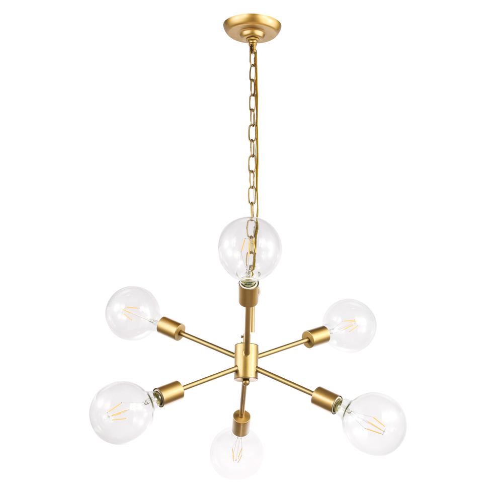 Nolan  6 light Brass pendant. Picture 4