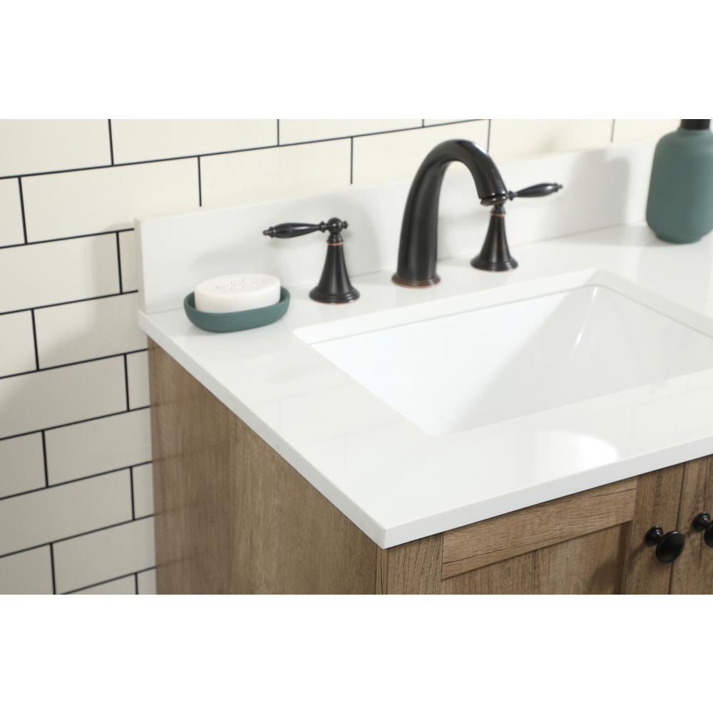36 inch Single bathroom vanity in natural oak with backsplash. Picture 5