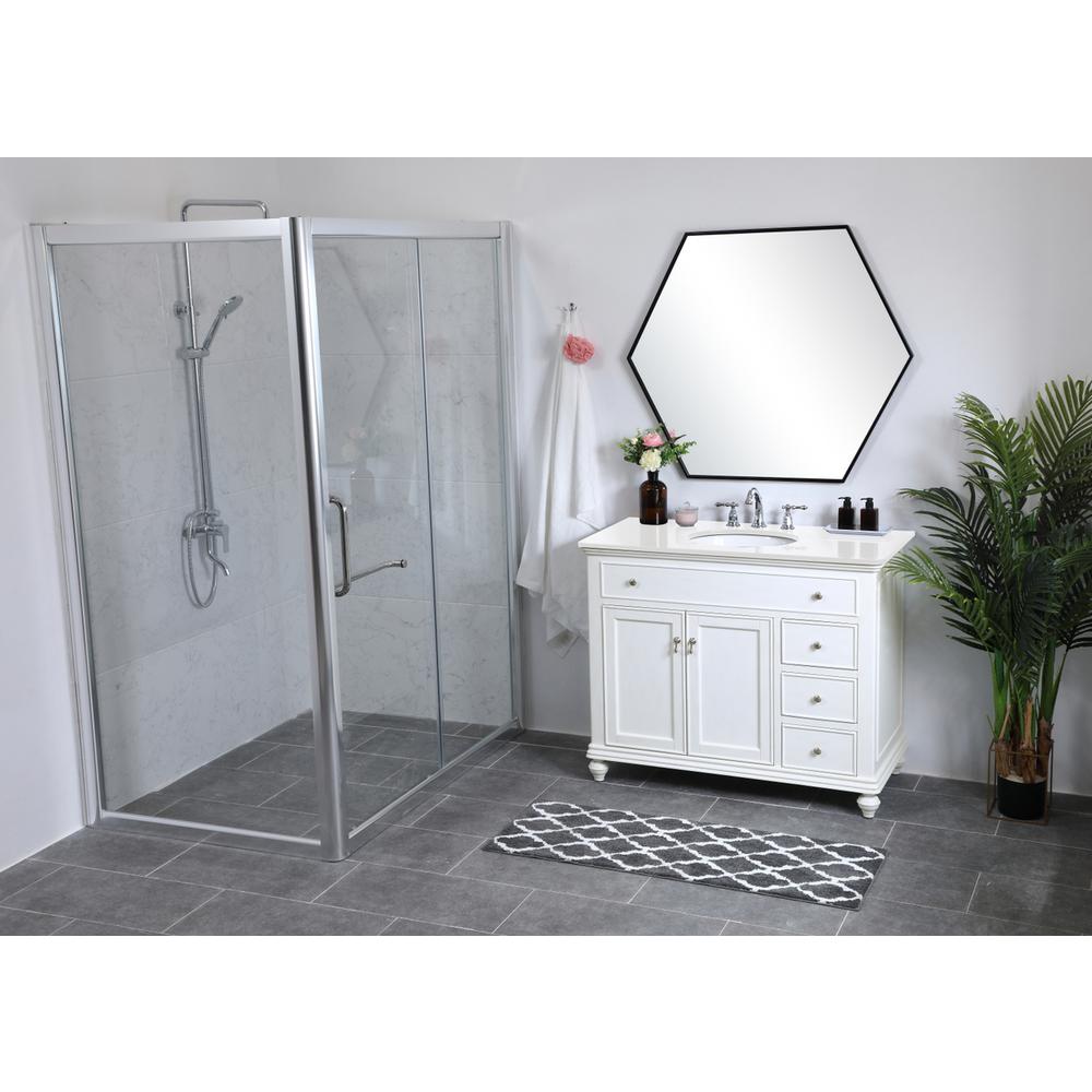 42 inch Single Bathroom vanity in antique white. Picture 9