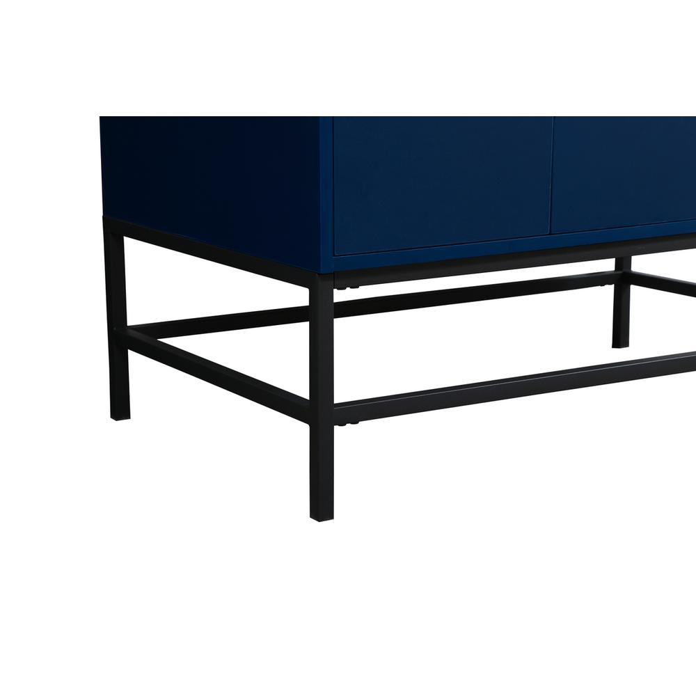 36 inch Single bathroom vanity in blue. Picture 13