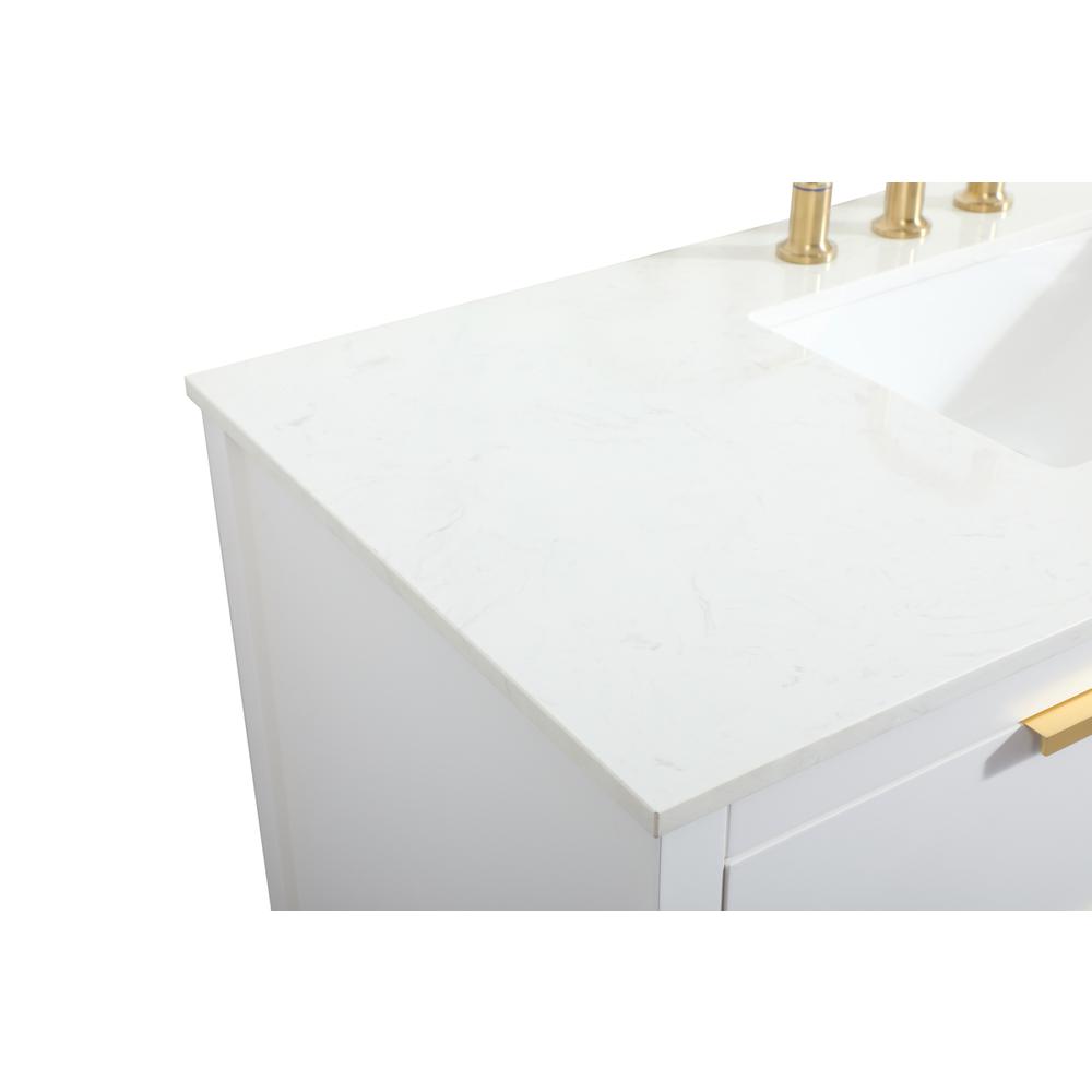 48 inch Single bathroom vanity in white. Picture 11