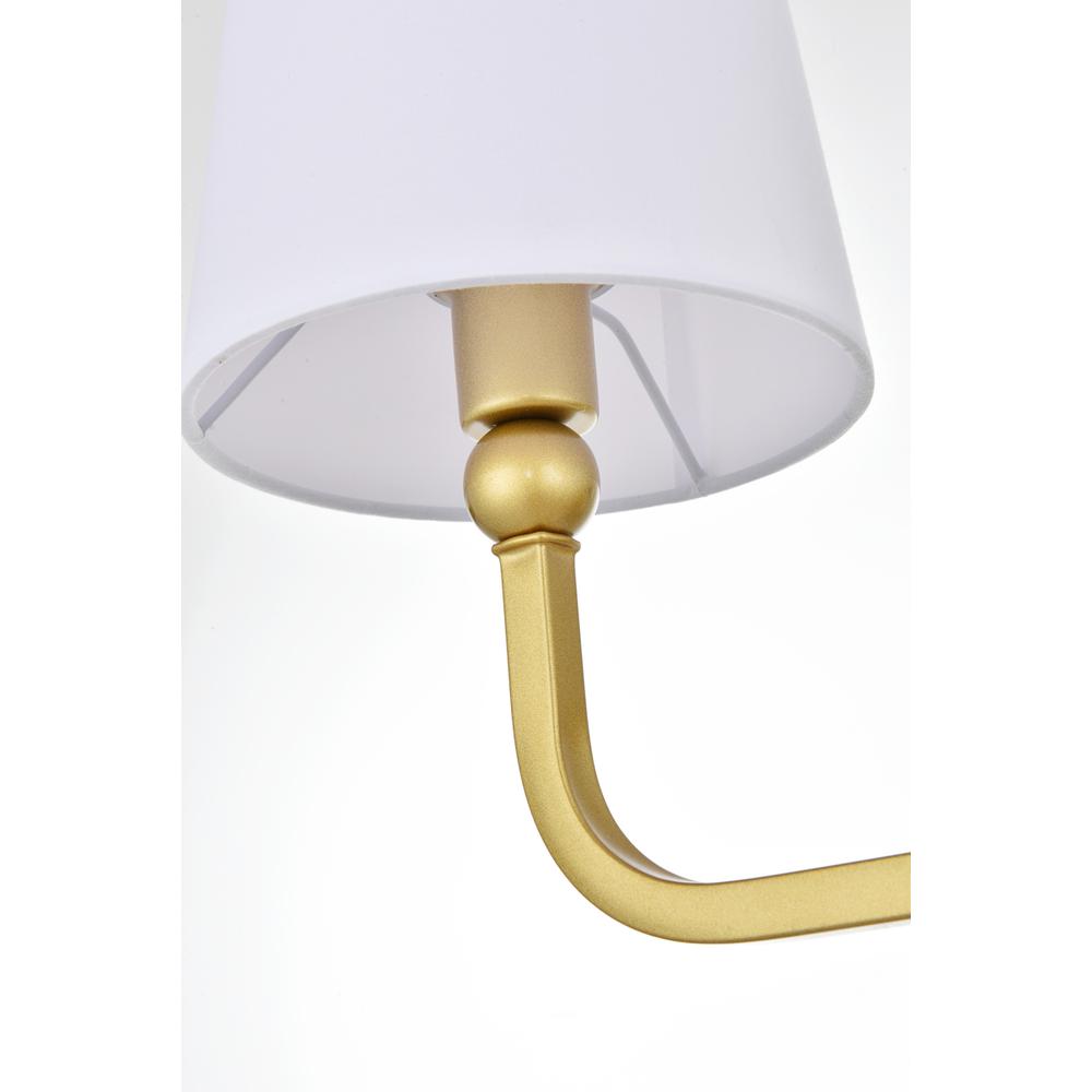 Colson 2 light Brass and Clear Bath Sconce. Picture 4