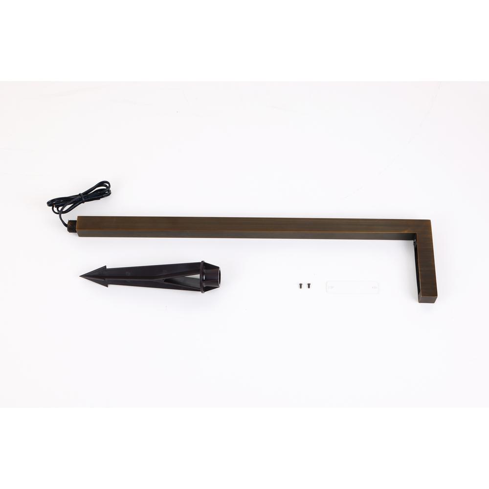Cast brass modern linear path light. Picture 6