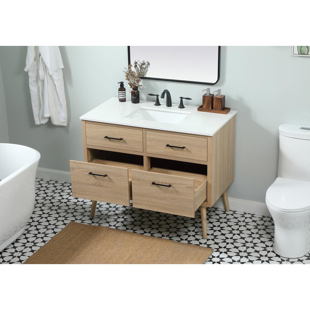 42 inch Single bathroom vanity in mango wood. Picture 3