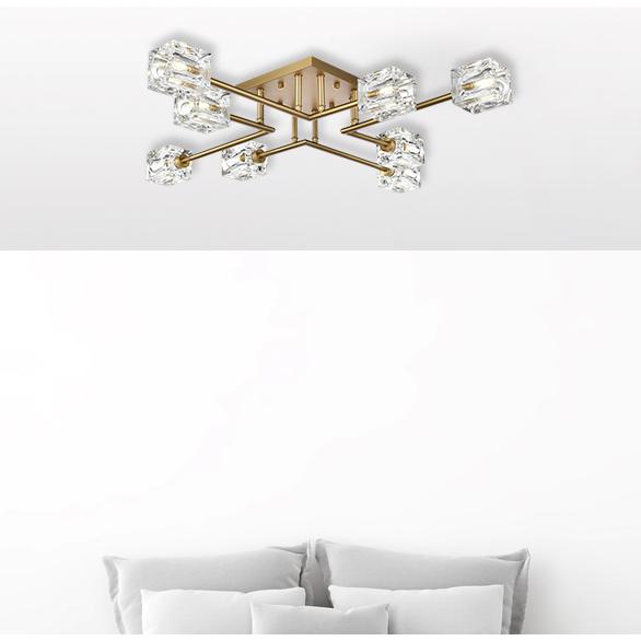 Lyra 32 inch Flush Mount in Satin Gold. Picture 7